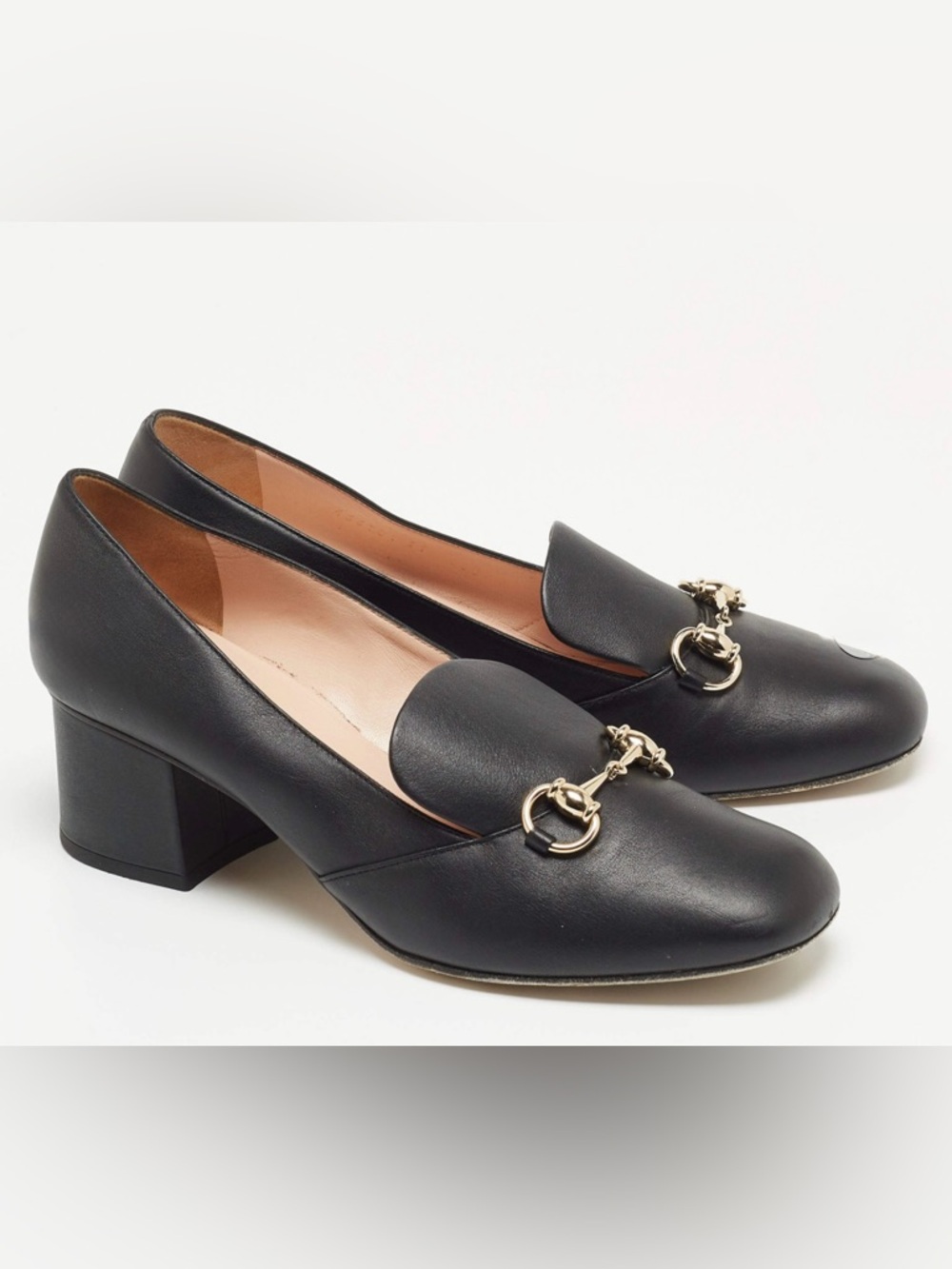 Gucci Black Leather Horsebit Loafers, Size  37.5 - Picture 3 of 7